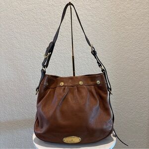 Mulberry Brown Leather Hobo Crossbody Bag